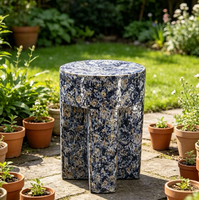 Tabouret en céramique, table d'appoint en céramique, tabouret de jardin en céramique pour l'extérieur