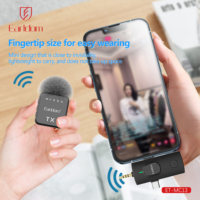 Micrófono Inalámbrico Lavalier 3 en 1 de Earldom, 2 Piezas, para iPhone y iPad, Micrófono Inalámbrico para Grabación de Video, Transmisión en Vivo de Juegos