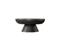Top vente Design moderne de luxe dernière Table basse ronde en métal noir dessus en métal taille personnalisée décor de jardin