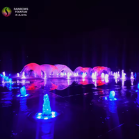 Fontaine d'eau à jet sautant laminaire de danse musicale colorée extérieure directe d'usine de Guangzhou pour des enfants jouant