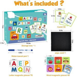 Set Alfabeto Magnetico Personalizzato UCI, Lavagna Magnetica, Carte Flash Visive per Parole - Giochi Educativi per Bambini e Prescolare 3+ Unisex - Product Image 6