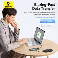   Hub USB 4K 60Hz, adaptateur double HDMI, séparateur 10 en 1, RJ45, USB 3.1 PD 100W, Hub Type C pour MacBook Pro Air
