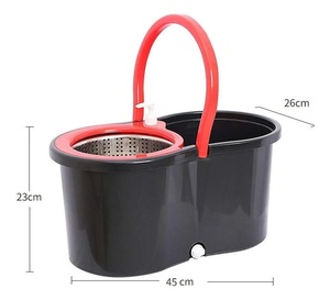 2 Mopas de <span class=keywords><strong>Microfibra</strong></span> de Acero con Trapeador, Escurridor de Piso, Cabezal Giratorio Centrífugo 360, Cubo de <span class=keywords><strong>Mopa</strong></span> 360, Ruedas de Acero y Soportes - Product Image 4