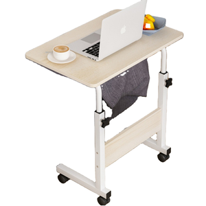 Minimalist Wooden Laptop Desk Multifunctional <b>Height</b>-<b>Adjustable</b> with Casters for Easy Mobility for Schools Homes and Offices - Product Image 1