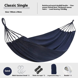 <span class=keywords><strong>Hamac</strong></span> portable pour 2 personnes, hamacs à rayures colorées, balançoire <span class=keywords><strong>avec</strong></span> <span class=keywords><strong>barre</strong></span> d'écartement, sac de transport pour patio, pelouse, jardin, camping - Product Image 6