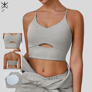 <span class=keywords><strong>Reggiseno</strong></span> Sportivo Ecologico Elasticizzato, Elegante e Sexy, Intimo Fitness con Lacci, Traspirante, ad Asciugatura Rapida, Ammortizzante per Corsa e Yoga - Product Image 1