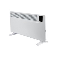 Radiateur électrique autoportant à convection, blanc mat, avec réglage multi-températures et roulettes