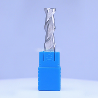 Fraise à queue en carbure monobloc à 2 dents, finition ultra-brillante, modèle 45-2, fabriquée en Chine pour usinage CNC, sans revêtement, HRC non applicable