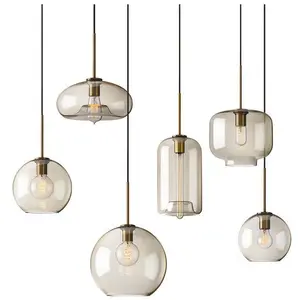 Nordic New Modern Creative Metal Glass Chandelier Pendant Lamp for Stairs Living Room Osram Nordic Lighting Scandinavian 70 8280