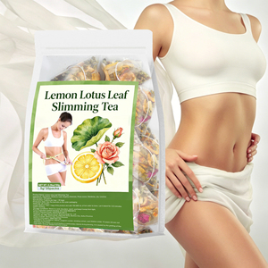 Thé Pyramidal Détoxifiant Naturel Minceur Sans Sucre au Citron, Rose, Aubépine et Feuille de Lotus – Mélange Traditionnel de Plantes en Sachet pour un Ventre Plat – Vente en Gros - Product Image 1