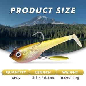 Cabeza de plomo de alta calidad, verdadera Anguila suave con gancho, Anguila pequeña, 11,5g/6,5 cm, Señuelos de Pesca suaves, cebo - Product Image 5