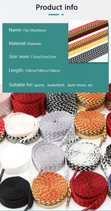 Cordones de Zapatos Yrunfeety Fashion Lanvin <span class=keywords><strong>Sb</strong></span> <span class=keywords><strong>Dunk</strong></span>, Cordones Planos de Lona con Patrón Tejido Colorido de 3 cm de Ancho para Zapatos AF1 - Product Image 4