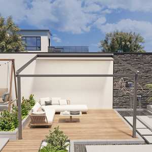 Pavilion Pérgola retráctil de aluminio Pérgola motorizada para exteriores Vista clara Pérgola Pantalla DE PRIVACIDAD Pérgola Pérgula Aluminio PVC Cartón - Product Image 5