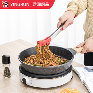 Yingrun Stainless Steel Food Clips Red And Black <b>Comb</b> Shape <b>Heat</b> Resistant Kitchen Utensil For Noodles Salad Buffet - Product Image 3