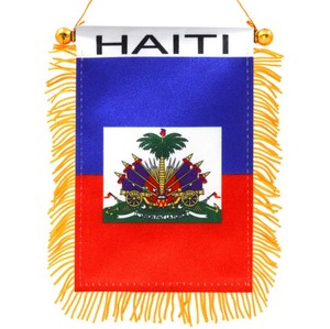 Venta Directa de Fábrica, Bandera de Haití para Espejo Retrovisor de Automóvil, Mini Bandera Haitiana - Product Image 1