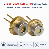 Diode laser rouge 650nm 5mW 640nm 1W TO56 TO9 avec boîtier pour pointeur laser, capuchon de croissance capillaire, thérapie par lumière rouge, vente directe d'usine