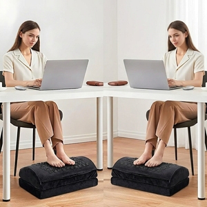 Adjustable Height Foot Acupressure <strong>Stool</strong> Desk/Office/Gaming Chairs Hotel Use-<strong>Ergonomic</strong> <strong>Back</strong> Support Hip <strong>Pain</strong> Relief (Black) - Product Image 4