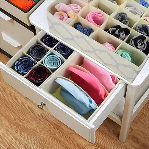 2022 Hot Selling Closet Underwear Organizer Drawer Divider 4 Set Underwear Storage Organizer