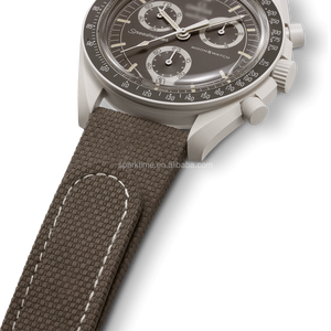 Bracelet en caoutchouc SparkTime Luxury 20 mm de style FKM avec texture lunaire 3D, étanche et ajustement universel pour chronographe de la série S - Product Image 5