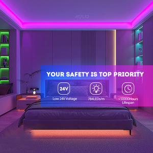 ADLED <b>Cheap</b> Full Color COB RGBW 784LEDs High Density 12mm PCB DC24V IP20 Remote Control Home Decoration LED Strip <b>Light</b> - Product Image 6