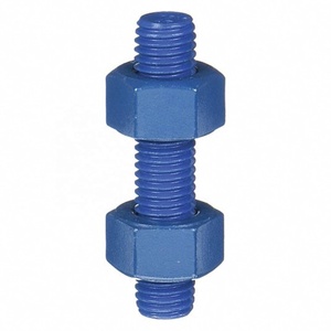 Ansi A193 B7 Stud bu lông 3/4 " - 10 Kích thước chủ đề, 6-1/4" dài, B7 màu xanh PTFE tráng ren thanh, với HH hạt - Product Image 2