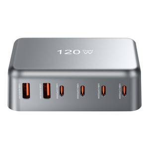 Chargeur de bureau GaN 120W, 6 ports USB C PD, charge rapide, adaptateur multi-ports pour appareils - Product Image 4