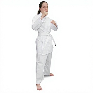 Women's White <b>Karate</b> Gi 100% Cotton Breathable Martial Arts Uniform Regular Fit Adult Size - Product Image 1