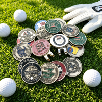 Collar Marcador de Pelota de Golf de Cobre Personalizado con Diseño de Anime Único para Sublimación, Grabado en Blanco