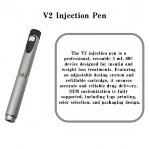 Reusable Metal V2 Injector <b>Pen</b> for Glass Packaging with 3ml Short Stopper Cylinder 60 Units Dose for Skin Care Function Use - Product Image 5