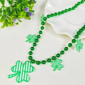 Collar <span class=keywords><strong>de</strong></span> Cadena con Trébol Verde, Estilo Irlandés, para Fiesta <span class=keywords><strong>de</strong></span> <span class=keywords><strong>Carnaval</strong></span> del Día <span class=keywords><strong>de</strong></span> San Patricio, Festival <span class=keywords><strong>de</strong></span> la Cerveza - Product Image 4