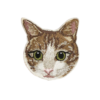 Patchs brodés personnalisés en tissu non tissé écologique avec motif animalier, logo sur mesure pour chiens/chats, thermocollants pour vêtements et vestes