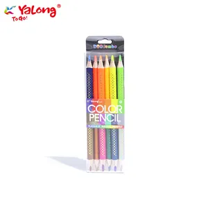 YALONG 2023 sıcak satış Jumbo kalemler özelleştirilmiş okul ofis sanatçı tedarik seti 6 adet/takım renkli kalem seti çocuklar için