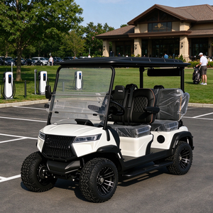 Voiturette de golf électrique personnalisée pour 4 passagers, véhicule de parcours de golf avec lecteur audio - Product Image 1