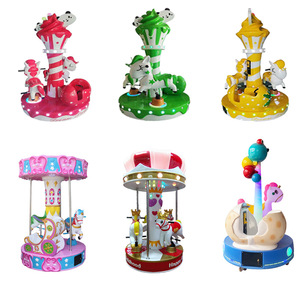 Bán 3 Chỗ Chạy Bằng Tiền Xu Merry Go Round Cho Trẻ Em Băng Chuyền Băng Chuyền Mini Di Động Cho Trẻ Em - Product Image 6