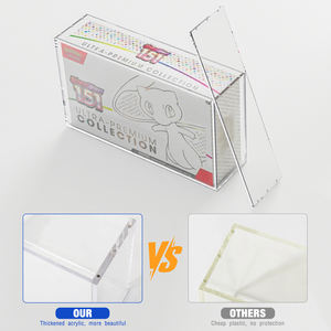 Boîte de présentation en acrylique transparente de qualité supérieure, collection Ultra Premium 151, protection UV, avec couvercle magnétique - Product Image 2