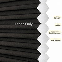 Tissu pour stores alvéolaires imperméable en non-tissé spunlace semi-occultant noir 16 mm sur mesure