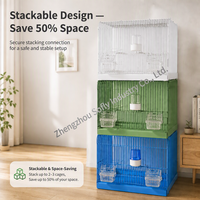 Nouvelle Cage à Oiseaux Multifonctionnelle Design Luxe pour Perroquets, Canaris, Pinsons et Boucs – Cage d'Élevage Durable et de Présentation