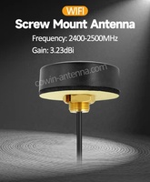 Antenne Puck Verticale Étanche 2,4 GHz à Montage par Vis avec Gain de 3,5 dBi pour Connecteur 50 Ohms, Montage sur Trou pour WiFi