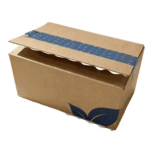 Boîte d'expédition en carton ondulé personnalisée, auto-adhésive, en matériaux recyclés, avec bande <span class=keywords><strong>de</strong></span> déchirement, fermeture éclair, doublure en éponge, masques chirurgicaux écologiques - Product Image 1