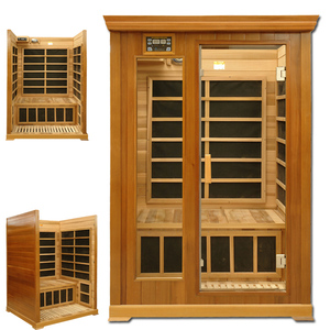 Chất lượng cao Canada <span class=keywords><strong>2</strong></span> CHỖ NGỒI Màu Đỏ Cedar Carbon nóng hồng ngoại xa phòng tắm hơi - Product Image 2