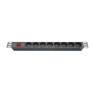 19 inch French Type 8 Way Power Distribution Unit PDU Socket