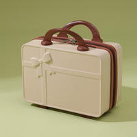 Valise de voyage rigide ABS portable avec fermeture éclair, idéale pour le maquillage et les cosmétiques, organiseur de bagages tendance