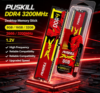 Module de RAM de bureau PUSKILL DDR4 3200 MHz CL22, compatibilité large haute vitesse pour l'amélioration des performances du PC, RAM de jeu