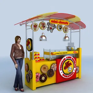 Pommes Frites Kebab Standard Food Trailer Hotdog Push Cart für Lebensmittel verwendet