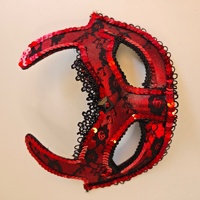 Masque de cosplay personnalisé HLC, cornes de diable rouge, masque respirant pour mascarade, accessoire de cosplay effrayant pour Halloween, fête à thème de carnaval