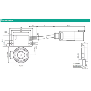 Nuevo Codificador Rotatorio Incremental Original Pepperl + Fuchs P + F MNI20N-0H02DY41N-00100:02, Muestreo Magnético, Salida Push-Pull - Product Image 5