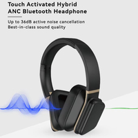 Casque sans fil Bluetooth 5.4 hybride ANC supra-auriculaire à réduction de bruit active, personnalisable ODM/OEM, haut de gamme