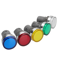 RY22SA3Z1-P/C9-24V/A Sakelar Tombol Tekan Kepala Datar 22mm IP65 Momentary 15A 24V Plastik Indikator LED Terang Penuh CE CCC