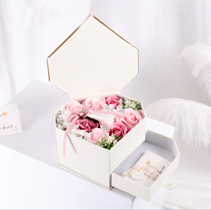<strong>Heart</strong> Shaped Mother's Day Gift Soap Flowers Valentine Gift Box With Cards - Product Image 4