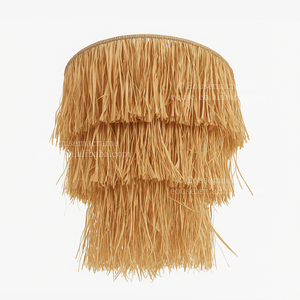 45*50cm rafia naturale fatto a mano lampada paralume in <span class=keywords><strong>Macrame</strong></span> lampadari a soffitto a parete Boho luce decorazione con copertura EH2507014 - Product Image 6